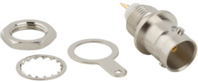 BNC panel socket 75 Ω, solder connection, straight, 031-221-75RFX