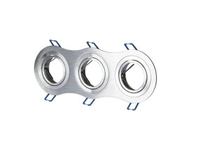 VT-784 Oczko halogenowe Spot trzonek: 3xGU10 okrągła polerowane aluminium 3604 V-TAC