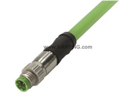 Przewód czujnik-siłownik Złącze A M8 liczba rdzeni 4 długość 7.5m Rodzaj A Męskie Złącze B M8