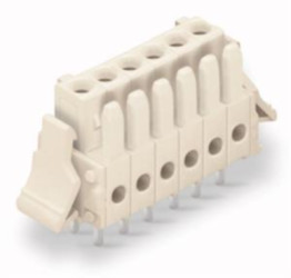 Socket header, 2 pole, pitch 3.5 mm, straight, light gray, 734-462/037-000