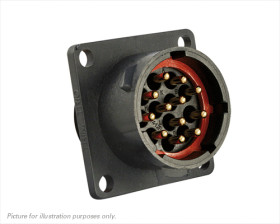 Złącze wielostykowe przemysłowe 12-pinowe Montaż na kołnierzu Wtyczka Souriau Sunbank by Eaton