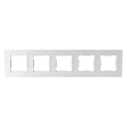 Ramka pięciokrotna, szklana, biała, QUAD Electromalt, QAD1005GW