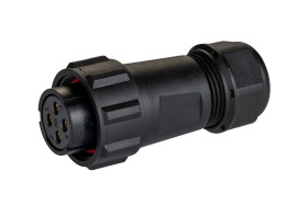 Złącze wielostykowe przemysłowe 4-pinowe Montaż na kablu Wtyczka RS PRO