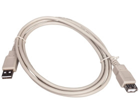 Przedłużacz szary USB A /M - USB A /Ż s/USB 2.0 AK-300202-018-E 1.8m