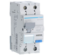 Wyłącznik różnicowoprądowy z członem nadprądowym C 40A 1P+N 6kA 30mA Typ AC ADC990D HAGER