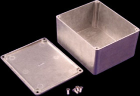 Aluminum die cast enclosure, (L x W x H) 51 x 51 x 31 mm, black (RAL 9005), IP54, 1590LBBK