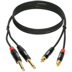 KLOTZ Kabel Audio 2x Jack 6,3mm Mono (wtyk) / 2x RCA Cinch (wtyk) 6m