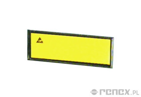PAPIEROWA ETYKIETA, ŻÓŁTA ESD, SYMBOL 47x100