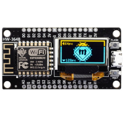 ESP8266 NodeMCU z wyświetlaczem OLED 0,96" 128x64px I2C CH340 z USB Micro