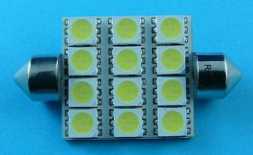 SV-8,5 12V 42mm BIAŁA 12xLED SMD 5050