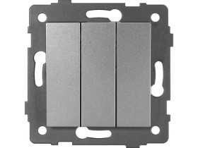 Łącznik potrójny MODERN-Q, 10AX-250V~, szary