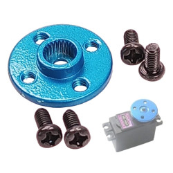 Orczyk metalowy - niebieski - 25T do serw MG-995/ MG-996/ Futaba inne