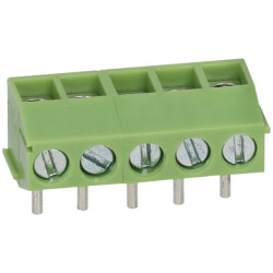 TruConnect 213914 3.5mm Low Profile 90 Degree 5 Way Terminal Block
