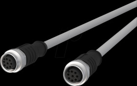 142MKA22100 Sensor cables, M12, 8-pin, coupling > coupling, 10 m