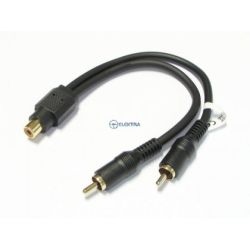 RCA przejście RCA rozgałęźnik gniazdo / 2 wtyki złocony na przewodzie...