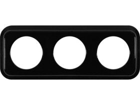 Ramka potrójna kwadratowa do łączników i gniazd Retro ceramic - czarna
