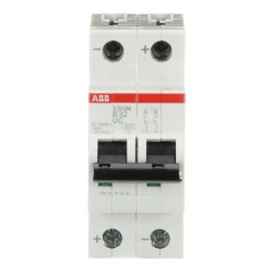 Wyłącznik nadprądowy 2P char. B 32A 10kA AC/DC S202M-B32UC 2CDS272061R0325