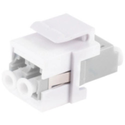 FO connector, LC duplex socket to LC duplex socket, OM1/OM2, multimode, ceramic, beige, BS08-10204