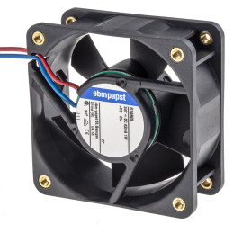 Wentylator osiowy 24 V DC DC 60 x 60 x 25mm 1W 21m³/h 16dB IP20