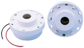 Piezo signal transmitter, 115 dB, 12 VDC, 30 mA, white, F/AS38L