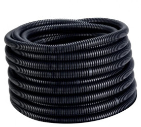 Rura karbowana 750N fi 20/15 z pilotem samogasnąca czarna PV UV ECTC1520T /100m/