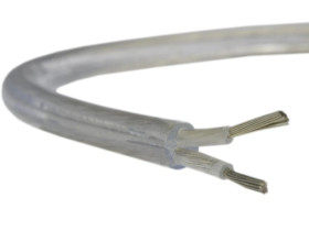 Przewód prądowy H03VV-F / OMY 300V 2x0,5 przezroczysty linka Alkri /100m/