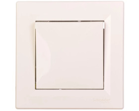 Łącznik Asfora pojedynczy zaciski śrubowe kremowy z ramką EPH0100323