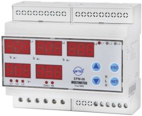 ENTES EPM-06-DIN Napięcie, prąd, częstotliwość, godzin pracy, łączna ilość godzin