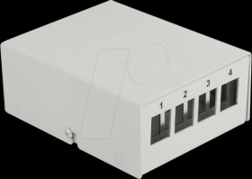 43407 Keystone Patch Panel 4 Port grey