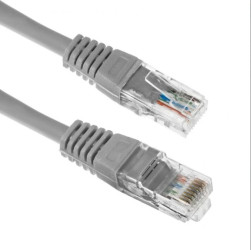 Patchcord U/UTP kat 6, 1 m szary