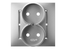 ARIA Pokrywa gniazda podwójnego srebro PGP-2U/18 OSPEL