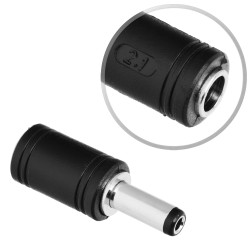 Adapter DC gniazdo 5,5/2,1 - wtyk 5,5/2,5