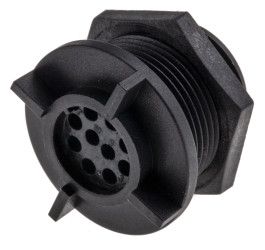 Złącze wielostykowe przemysłowe 10-pinowe Miniaturowe Montaż tylny Gniazdo Bulgin