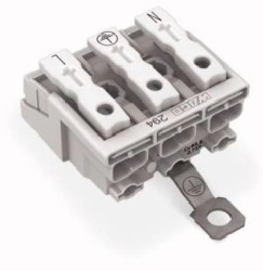 Złączka zasilająca 3-biegunowa bez stopek ze stykiem PE 294-4413