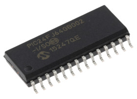 Mikrokontroler Microchip PIC24FJ SOIC 28-pinowy Montaż powierzchniowy PIC 64 kB 16bit CAN: 32MHz RAM:8 kB Ethernet: