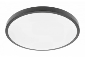 Plafoniera ATOL LED, Ø400mm, 3000K, 32W, 2560lm, AC220-240V, 50/60 Hz, PF0,9, IP54, black, 3y