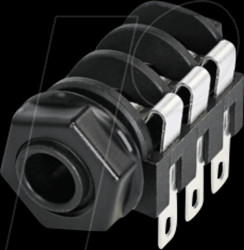 NMJ3HF-S 6.35 mm stereo jack socket, not switchable