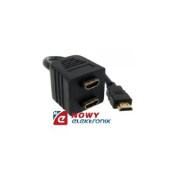Adapter wt.HDMI/2xgn.HDMI 1x In i 2x Out, rozgałęźnik