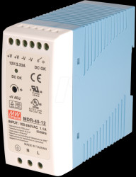 MDR-40-12 Switching power supply, closed, 12 V / 3.3 A / 40 W