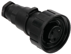 Jack, 3 pole, screw connection, screw locking, straight, PX0731/S