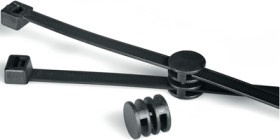 Fastening tie, PA, (L x W) 202 x 4.6 mm, bundle-Ø 2 to 47 mm, black, -40 to 105 °C, 156-01134