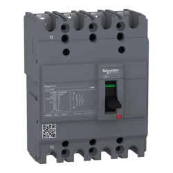 Wyłącznik Easypact EZC100N - TMD - 20 A - 4 biegunowy 3d, EZC100N4020