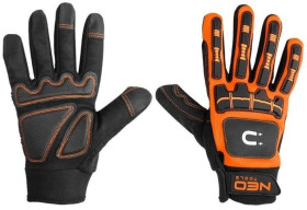 Rękawice robocze z magnesem i rzepem rozmiar 10 odporne na ścieranie przecięcie rozdzieranie i przekłucie GD013