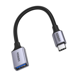 Kabel USB-C/USB-A 3.0 OTG UGREEN 15cm, USB-C Wtyk/USB-A Gniazdo US378