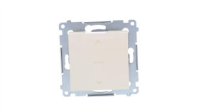 Simon 54 Premium Łącznik Żaluzjowy Trójpozycyjny 1-0-2, Szybkozłącza, Kremowy...