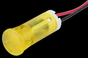 QS103XXY12 Indicator LED, 12 V DC, 10 mm, wired, yellow