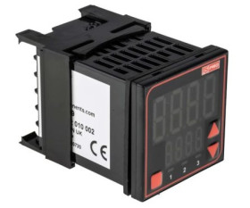 Regulator temperatury PID panelowy 3-wyjściowy, Uz 24 V AC/DC, +100 → +1824C (termopara typu B), 0 →