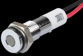 Q6F3CXXW12E Indicator LED, 12 V DC, 6 mm, wired, white/BrC