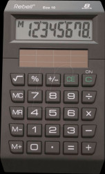 RE-ECO10 Pocket calculator, Eco line, 8 digits, black