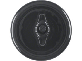 BERKER Serie 1930 Płytka czołowa z pokrętłem do wyłącznika obrotowego porcelana Rosenthal czarny 16476500 HAGER